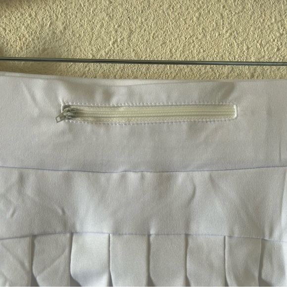 Werena Women’s Mini Sporty Pleated Skort Small NWT White Preppy Tennis elastic - Picture 8 of 12